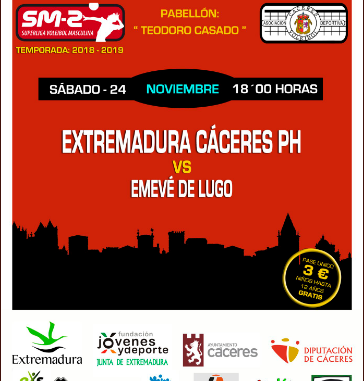 El Extremadura CCPH recibe al EMEVÉ, lider invicto