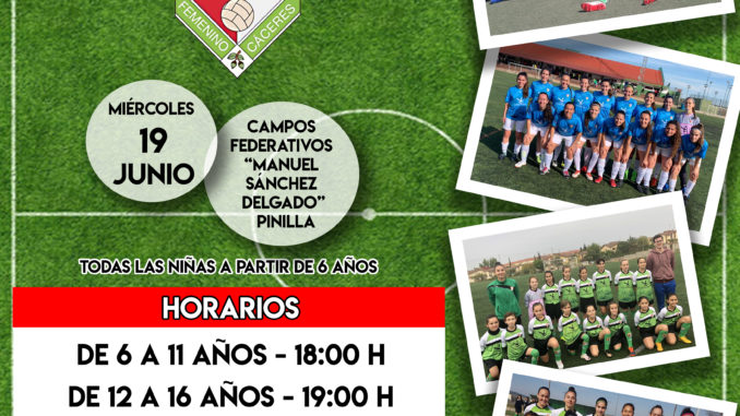 Convocatoria Pruebas acceso cantera Femenino Cáceres