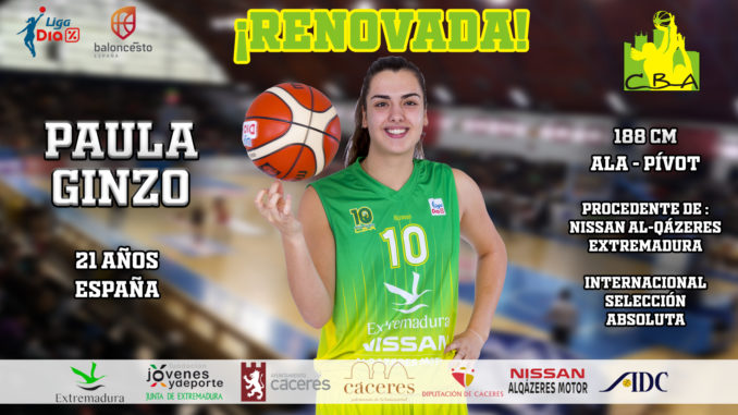 Paula Ginzo, renueva su compromiso con el Nissan Al-Qázeres Extremadura